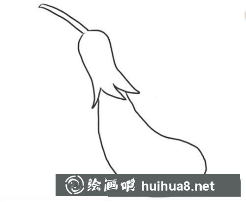 茄子簡筆畫步驟教程