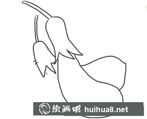 茄子簡筆畫步驟教程