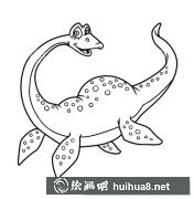 水恐龍蛇頸龍簡筆畫圖賞