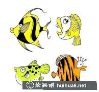 海洋魚類簡筆畫12種教程