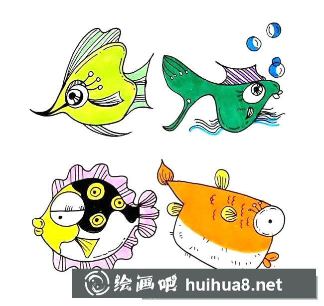 海洋魚類簡(jiǎn)筆畫