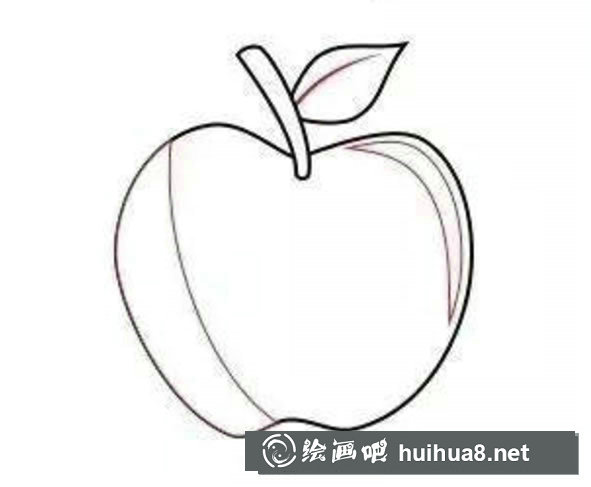 蘋果簡(jiǎn)筆畫的畫法步驟圖解