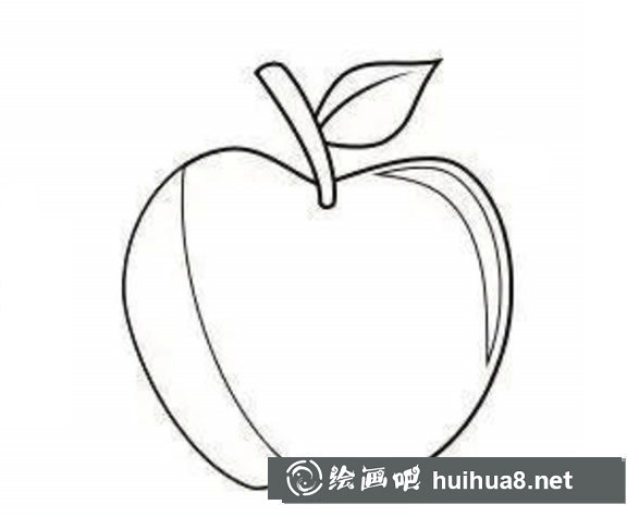 蘋果簡(jiǎn)筆畫的畫法步驟圖解