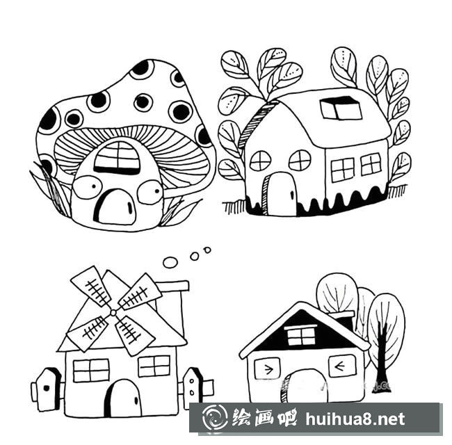 簡筆畫小房子圖片大全