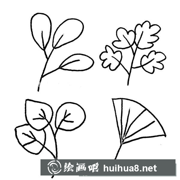 樹葉簡筆畫圖片大全