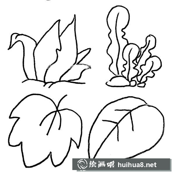 樹葉簡筆畫圖片大全