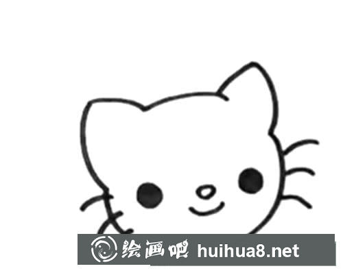 小貓簡筆畫步驟四