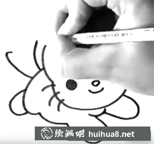 小貓簡筆畫步驟五