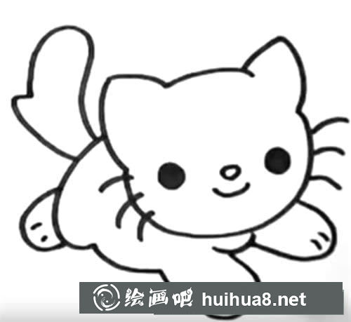 小貓簡筆畫步驟六