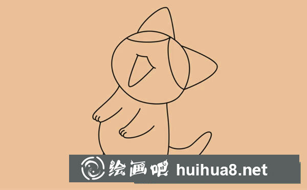小貓簡(jiǎn)筆畫(huà)第七步
