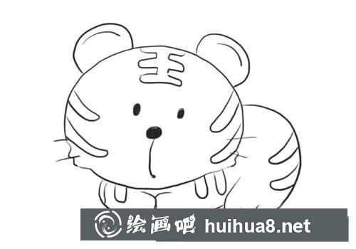 老虎簡筆畫步驟圖解 小老虎簡筆畫圖片