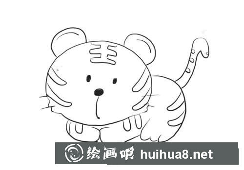 老虎簡筆畫步驟圖解 小老虎簡筆畫圖片