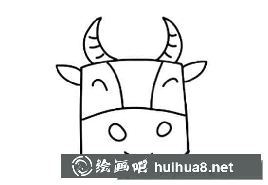 大黃牛簡(jiǎn)筆畫的畫法步驟圖