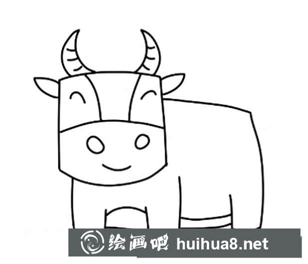 大黃牛簡(jiǎn)筆畫的畫法步驟圖