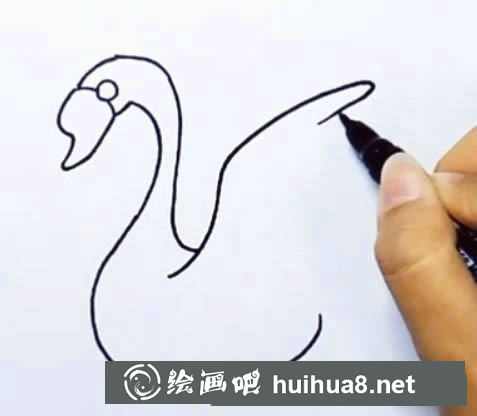 天鵝簡(jiǎn)筆畫(huà)圖解步驟