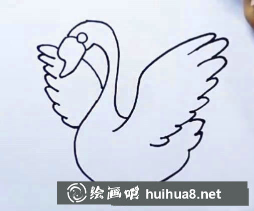 天鵝簡(jiǎn)筆畫(huà)圖解步驟