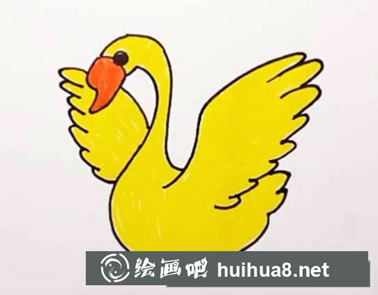 天鵝簡(jiǎn)筆畫(huà)圖解步驟