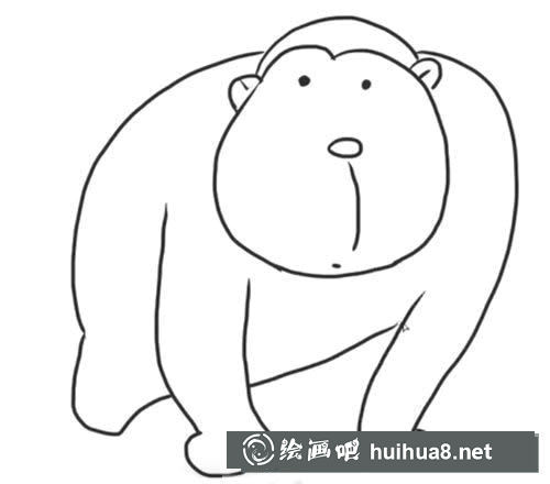 猩猩簡(jiǎn)筆畫怎么畫