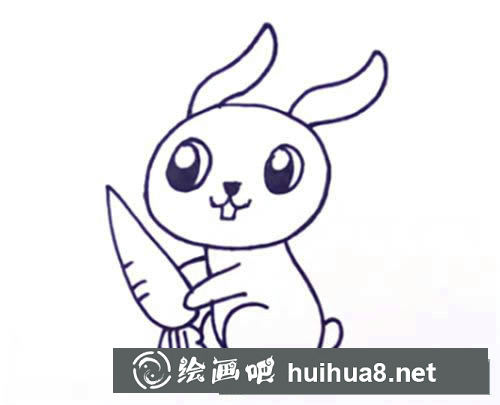 偷蘿卜的兔子簡(jiǎn)筆畫步驟教程