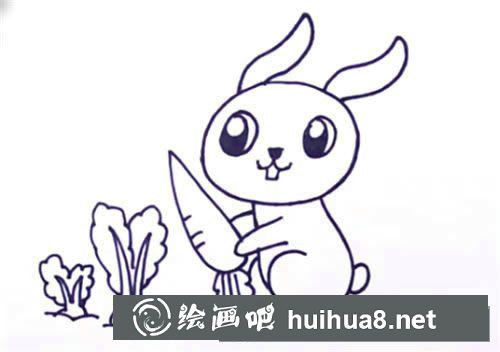 偷蘿卜的兔子簡(jiǎn)筆畫步驟教程