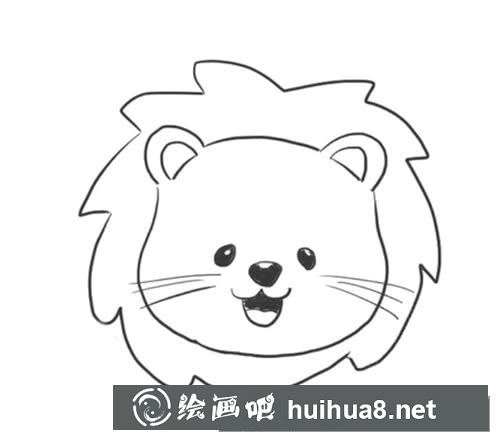 怎樣畫可愛的獅子簡筆畫圖片