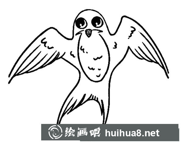 簡筆畫小燕子，飛行的小燕子簡筆畫圖片08