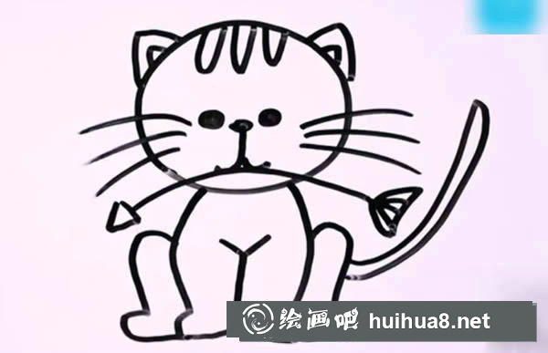 可愛(ài)的小貓簡(jiǎn)筆畫(huà)