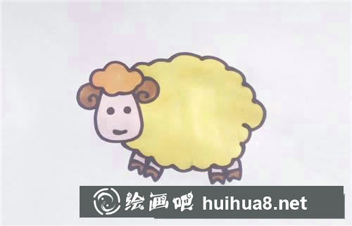 小羊簡(jiǎn)筆畫(huà)具體步驟