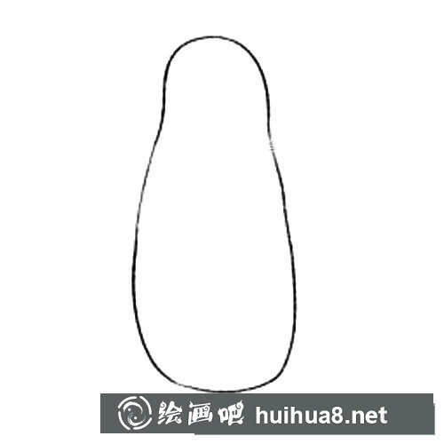 簡筆畫企鵝的畫法步驟圖片