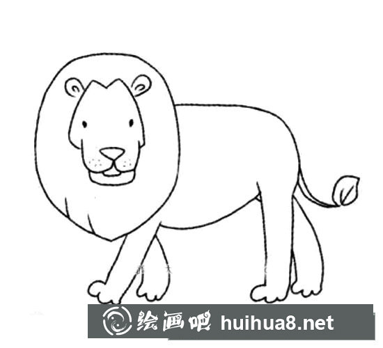 雄獅/獅子簡筆畫步驟圖片