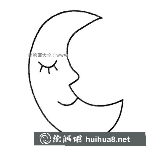 月亮簡(jiǎn)筆畫(huà)畫(huà)法