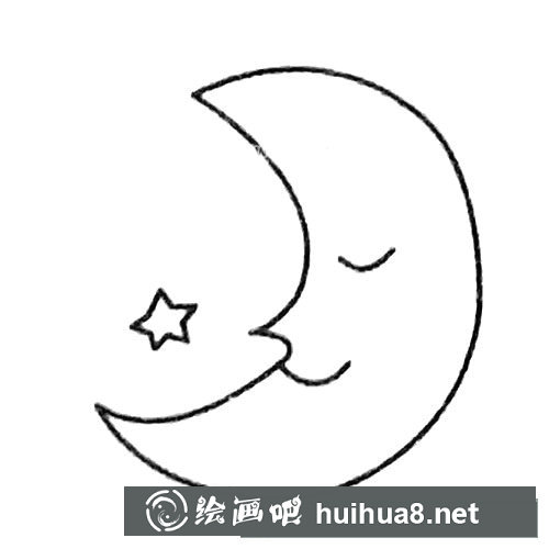 月亮簡(jiǎn)筆畫(huà)畫(huà)法