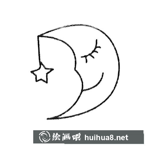 月亮簡(jiǎn)筆畫(huà)畫(huà)法