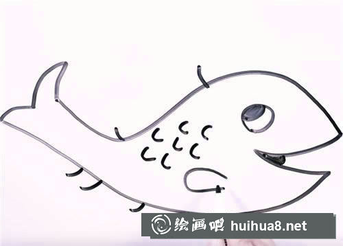 淡水魚簡筆畫