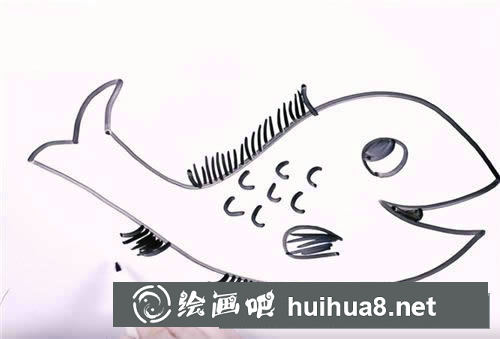 淡水魚簡筆畫