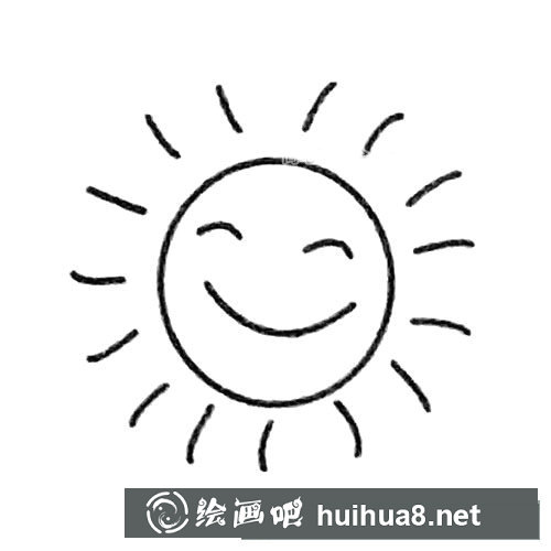 太陽簡筆畫的畫法步驟圖解