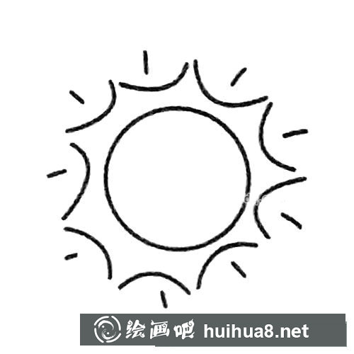 太陽簡筆畫圖片大全