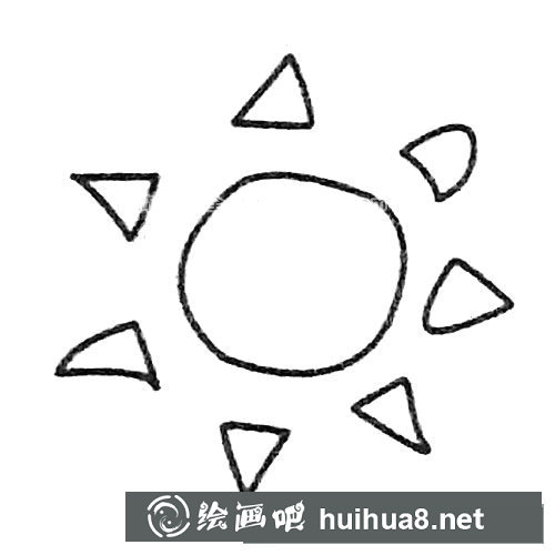 太陽簡筆畫圖片大全