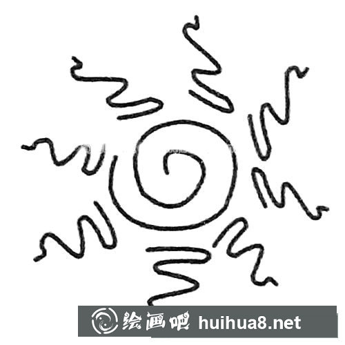 太陽簡筆畫圖片大全