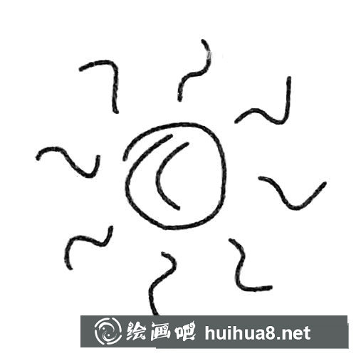 太陽簡筆畫圖片大全