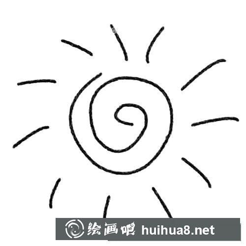 太陽簡筆畫圖片大全