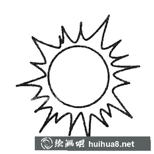 太陽簡筆畫圖片大全
