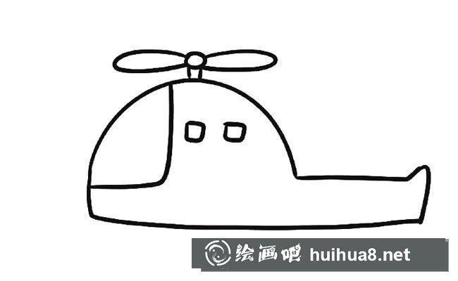 直升飛機簡筆畫步驟圖片
