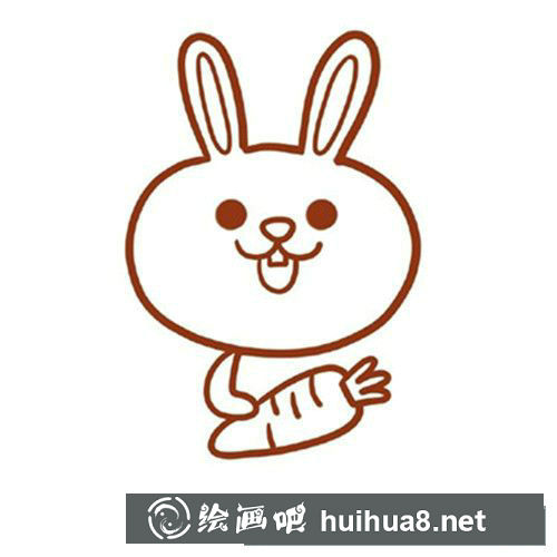 可愛的卡通兔子簡筆畫圖片
