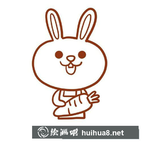可愛的卡通兔子簡筆畫圖片