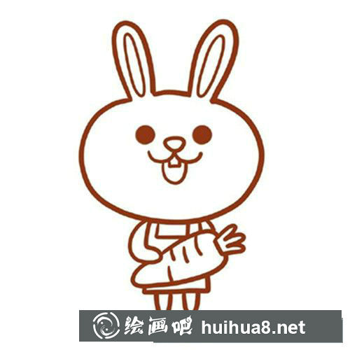 可愛的卡通兔子簡筆畫圖片