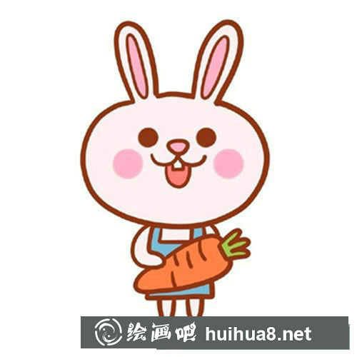 可愛的卡通兔子簡筆畫圖片
