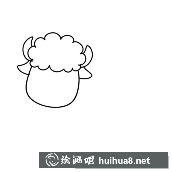可愛小綿羊簡筆畫圖片