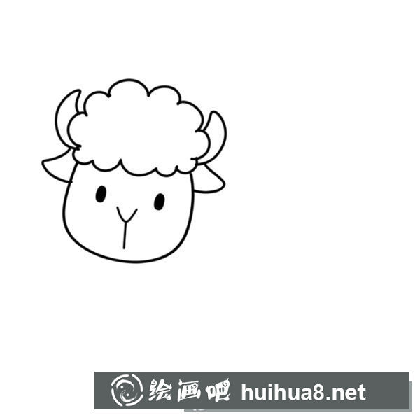 可愛小綿羊簡筆畫圖片