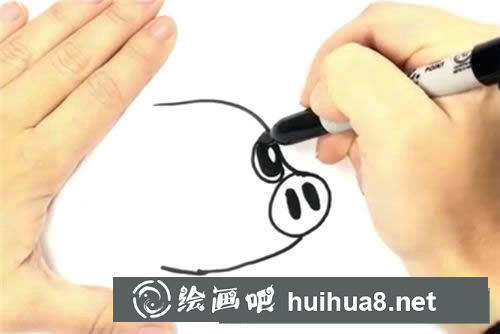 可愛小豬簡筆畫步驟圖